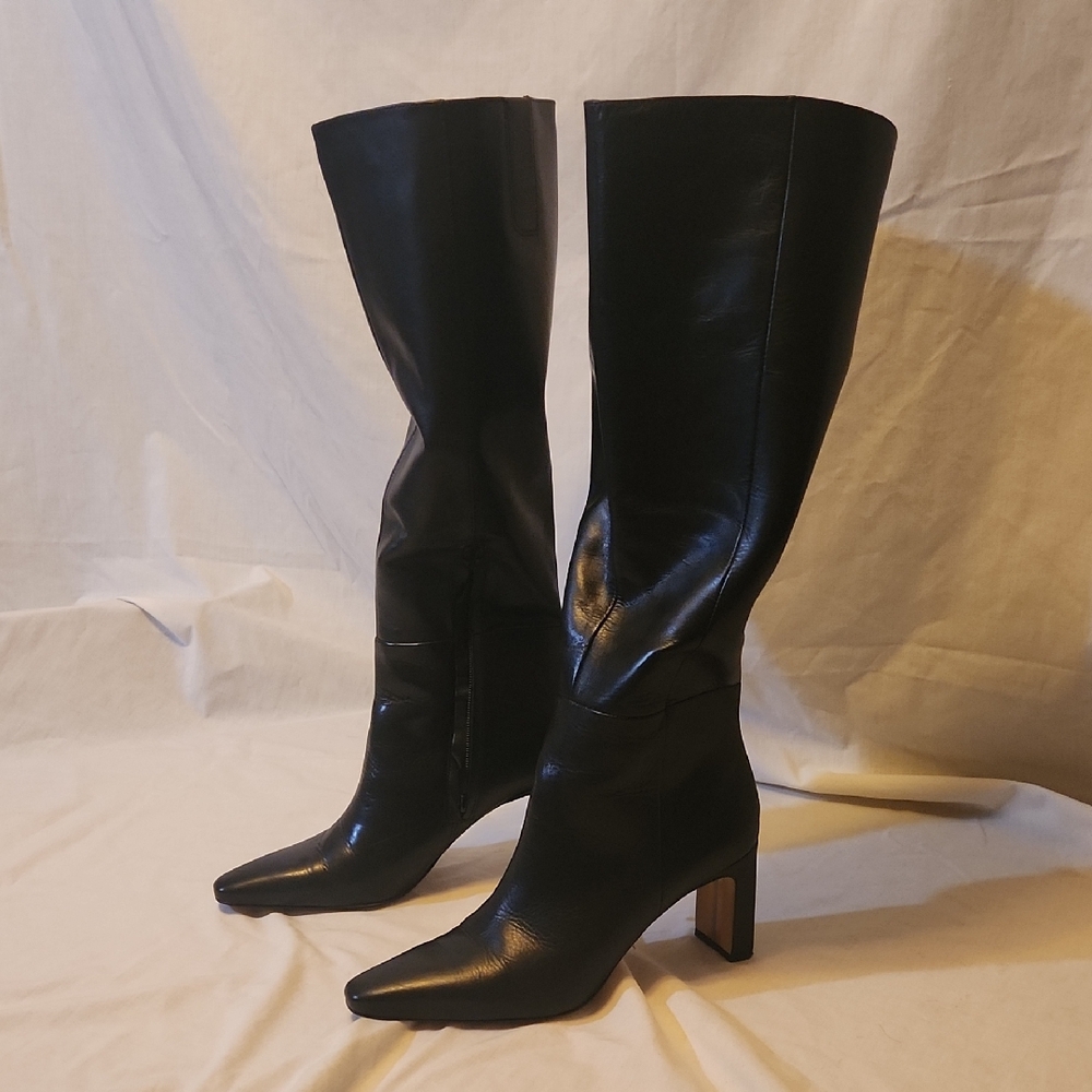 Sam Edelman Sleek Black Heeled Boots